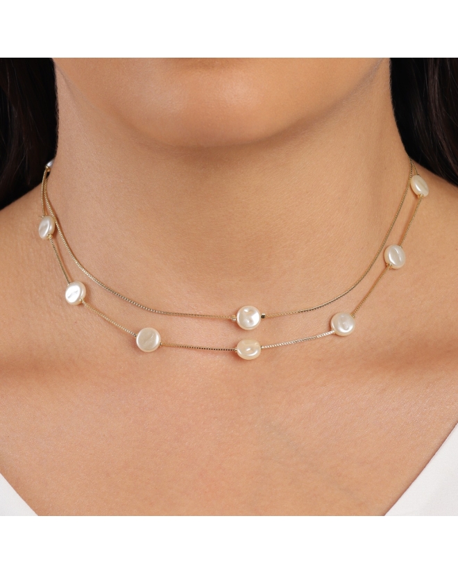 Choker Detalhe Pérolas