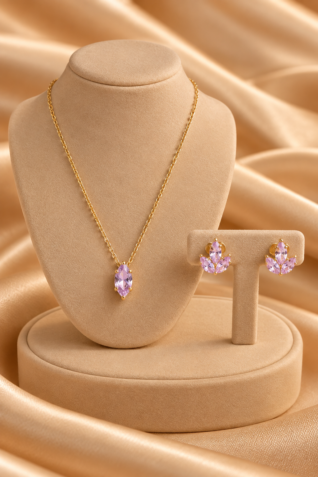 Conjunto Floral Rosa