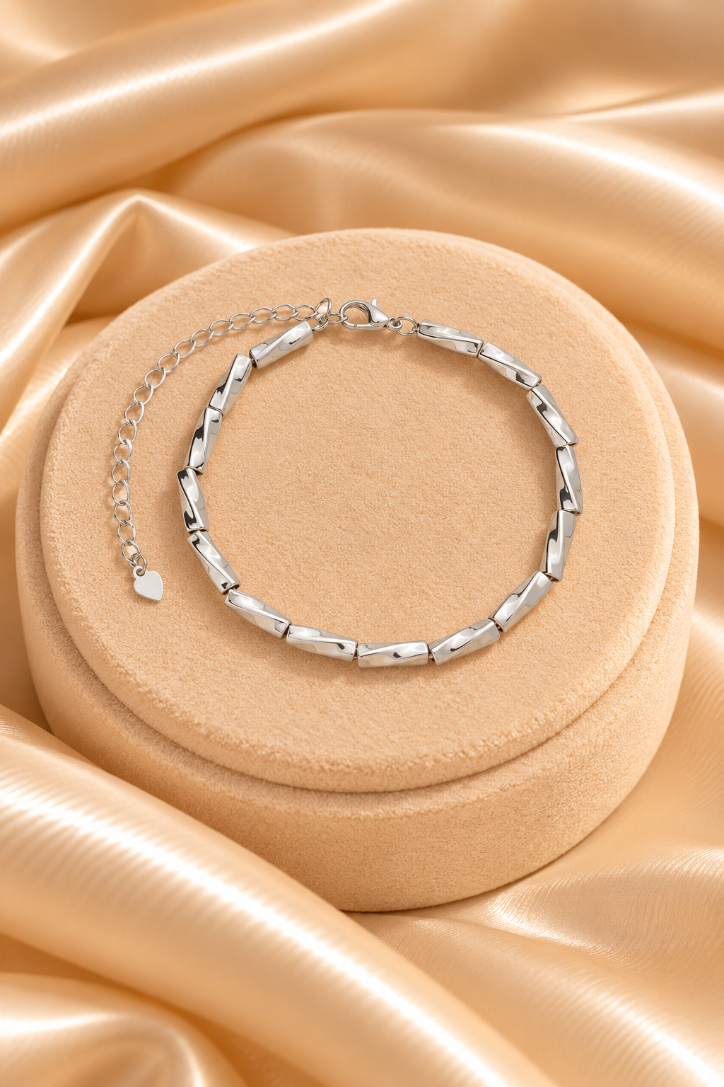 Pulseira Canutilho Ródio Branco