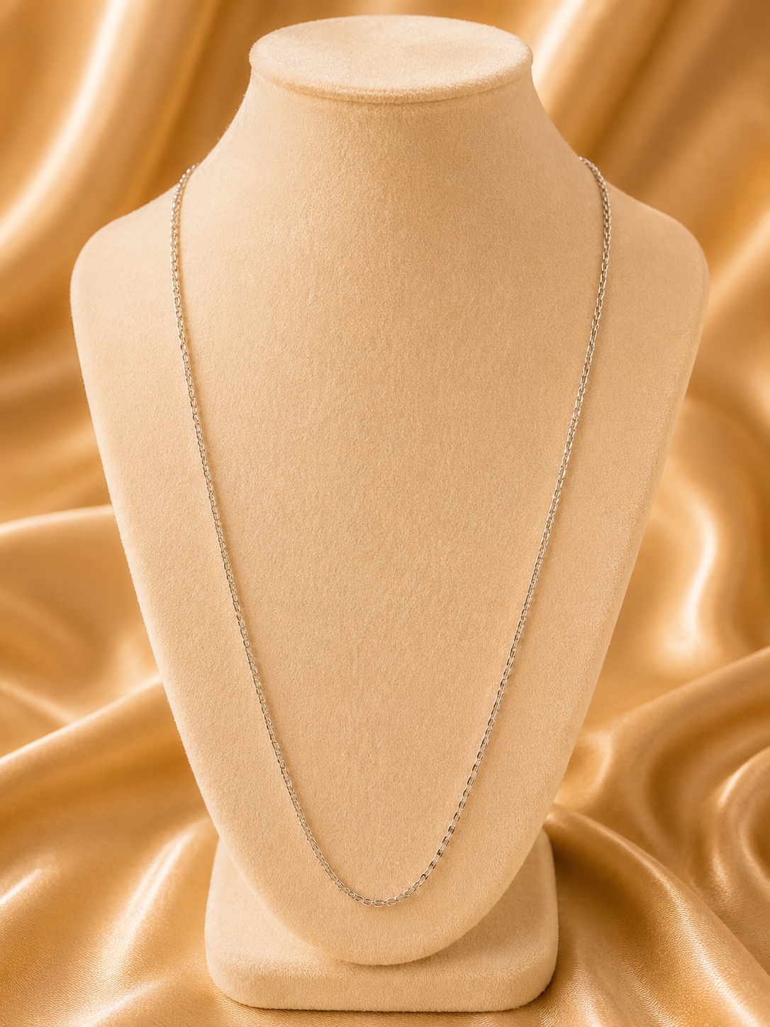 Colar Elo Cartier Ródio Branco
